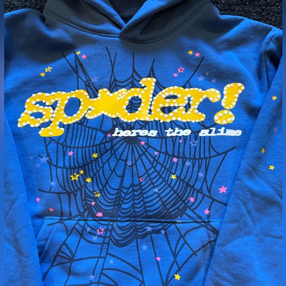 Spider Worldwide TC Web Hoodie Blue - Picture 2 of 3